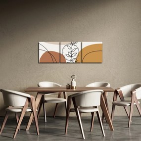 Obraz - Kształty Boho (z zegarem) (90x30 cm)