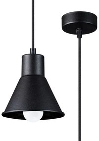 Czarna lampa wisząca w stylu loft - S166 Defo