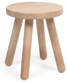 Stołek dziecięcy z drewna kauczukowego Kave Home Dilcia, ø 24 cm