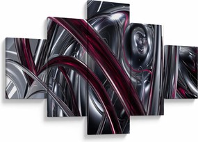 Obraz szarej abstrakcji (125x70 cm)