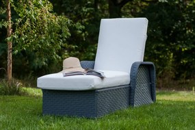 Leżanka ogrodowa z regulowanym oparciem Matto