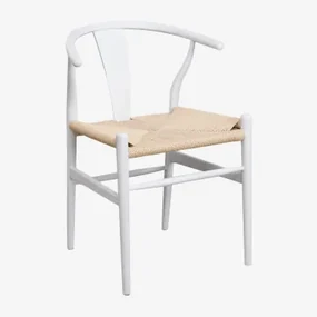 Zestaw 4 Krzeseł Do Jadalni Uish Edition Madera Blanca - Sklum
