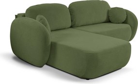 Masseno Narożnik AMICO z funkcją spania i pojemnikiem na pościel Narozniki L, Rozkładana sofa - Oliwkowy, ARAGON 39