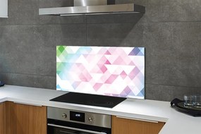 Panel szklany do Kuchni Tęczowy Wzór Diamentów