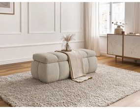 Beżowa ławka z materiału bouclé – Bobochic Paris