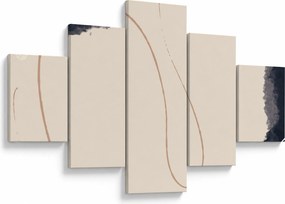 Obraz - Beżowa abstrakcja (125x70 cm)