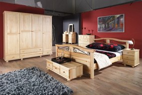 Łóżko drewniane Korfu prowansalskie