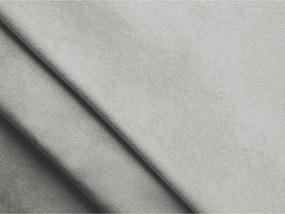 Jasnoszary aksamitny narożnik (lewostronny/z szezlongiem) Lani – Makamii