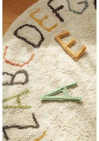 Kremowy bawełniany dziecięcy dywan do zabawy ø120 cm ABC Color and Letters – Lorena Canals