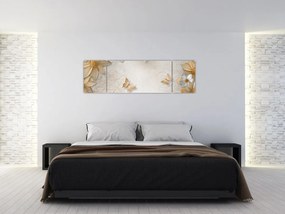 Obraz - Kwiaty z muszką (170x50 cm)