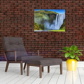 Obraz na szkle - Wodospad Seljalandsfoss (70x50 cm)