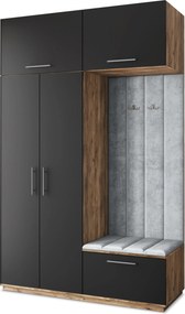 Masseno Garderoba REMA 150/240/60 cm Nowoczesna Szafa do Przedpokoju Dąb lefkas