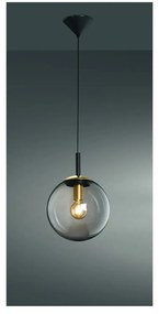 Czarna lampa wisząca ze szklanym kloszem Dini – Fischer &amp; Honsel