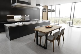 Stół kuchenny w stylu industrialnym Vini 135x65 craft złoty