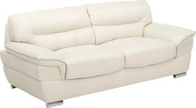 Komplet wypoczynkowy 3+1 ze skóry THIBAULT - Kość słoniowa