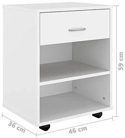 Biała Szafka Pod Biurko W9-S59