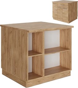 Wyspa kuchenna złoty dąb energetyczny 90x60x82 fame-line