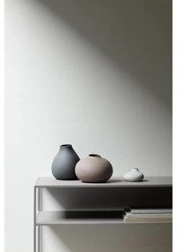 Ciemnoszary porcelanowy wazon (wysokość 17 cm) Nona – Blomus