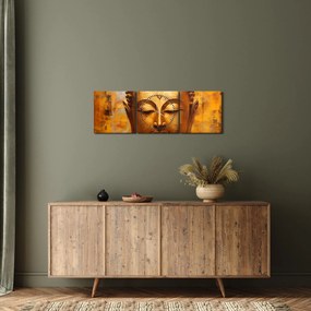 Obraz - Budda, obraz olejny (z zegarem) (90x30 cm)