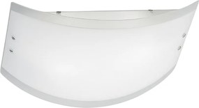 Lecce lampa sufitowa 2E27, białe satynowe szkło, metalowa rama chrom, 45x34 cm, IP20