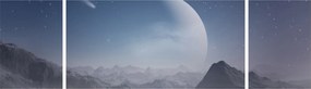 Obraz - Niebo nad skałami (170x50 cm)