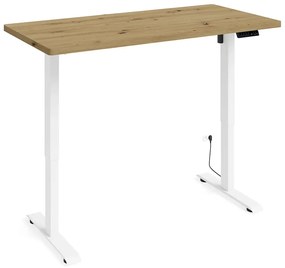 Regulowane biurko dąb artisan + biały L0-D89