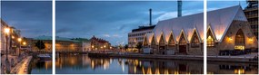 Obraz kanału wodnego - Göteborg (170x50 cm)