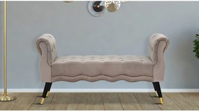 Szarobrązowa aksamitna ławka Paris – Mauro Ferretti