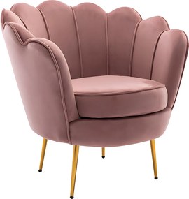 Fotel DANDELION z weluru - Kolor różowy marki Pascal Morabito