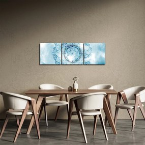 Obraz - Niebiańska mandala (z zegarem) (90x30 cm)