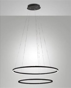 Lampa wisząca LED GIOTTO 65W czarna 3508-48-101 Fabas Luce