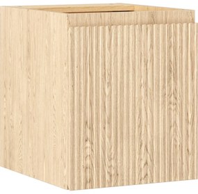 Mexen Rivel szafka łazienkowa podumywalkowa 40 cm, 1 drzwi, ryflowana, dąb - 91A21-04047-1-BF81