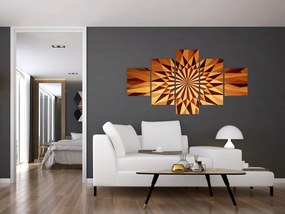 Obraz - Drewniany kolaż (125x70 cm)