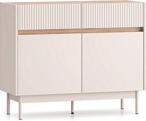 Mała komoda z szufladami i szafkami Dunea 06, kaszmir