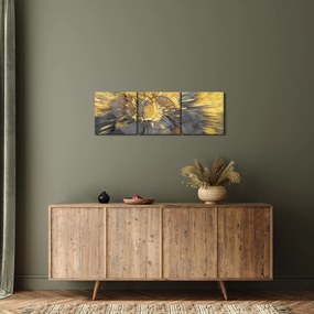 Obraz - Złota ekspansja (z zegarem) (90x30 cm)