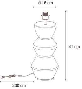 Designerska lampa stołowa czarna ceramiczna 16 cm bez klosza - AlisiaDesignerski Oswietlenie wewnetrzne
