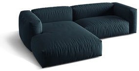 Ciemnoniebieski narożnik modułowy (lewostronny) Martina – Micadoni Home