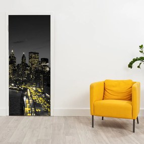Fototapeta na drzwi - Nocna metropolia (95x205cm)