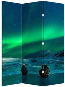 Parawan - Ludzie przy zorzy polarnej (126x170 cm)