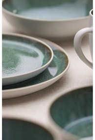 Biało-zielony kamionkowy talerz deserowy ø 21 cm Gastro White/Green – Bitz