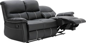 Kanapa 3-osobowa z funkcją relax z ekoskóry CANBY