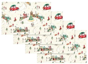 Bawełniane maty stołowe zestaw 4 szt. 30x46 cm Christmas Town – Catherine Lansfield