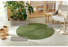 Zielony okrągły dywan odpowiedni na zewnątrz ø 150 cm – NORTHRUGS