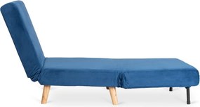 Fotel Rozkładany Leżanka Wypoczynkowy MARRY do Spania Granatowy