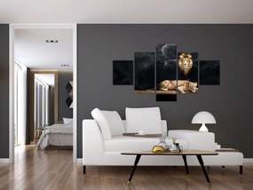 Obraz - Lew i lwica w chmurach (125x70 cm)
