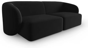 Czarna aksamitna sofa 188 cm Paolo – Milo Casa