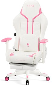 Fotel gamingowy Diablo X-Ray 2.0 Normal Size, biało-różowy