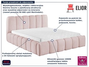 Różowe łóżko tapicerowane chmurka P8-S48