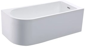 Wanna narożna - 201L - 150 x 75 x 58 cm - Biała - Prawy narożnik - ANIKA