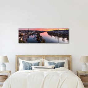 Obraz Pragi nocą (170x50 cm)